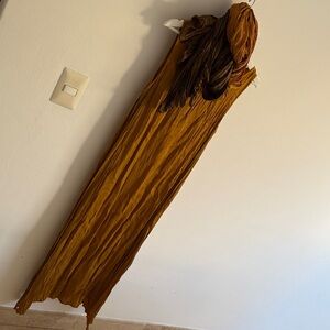 Eileen Fisher silk Mustard Yellow Dress